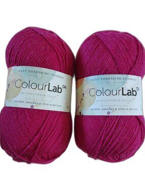 West Yorkshire Spinners ColourLab DK Yarn 647 Pink 100g British Wool Lot